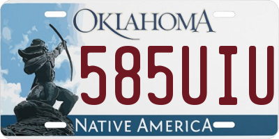 OK license plate 585UIU