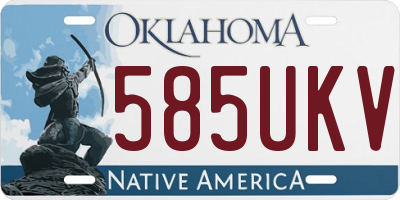 OK license plate 585UKV