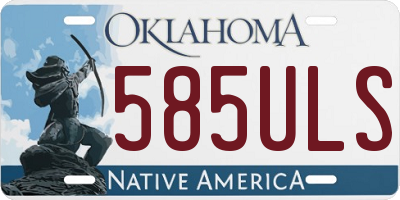 OK license plate 585ULS