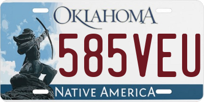 OK license plate 585VEU