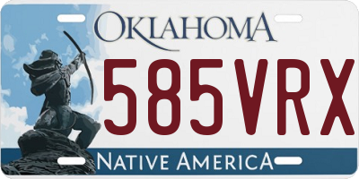 OK license plate 585VRX