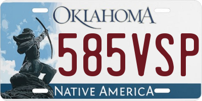 OK license plate 585VSP