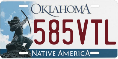 OK license plate 585VTL