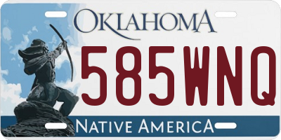 OK license plate 585WNQ