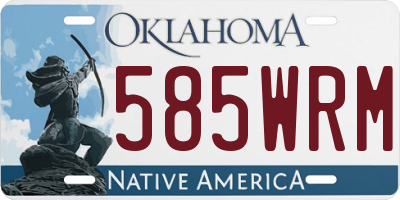 OK license plate 585WRM