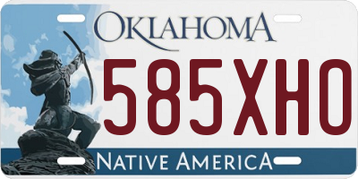 OK license plate 585XHO