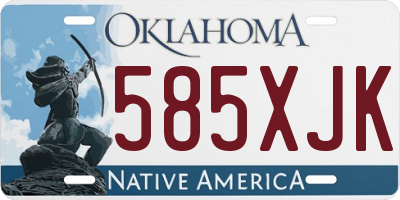 OK license plate 585XJK