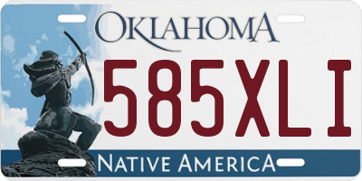 OK license plate 585XLI