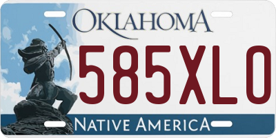 OK license plate 585XLO