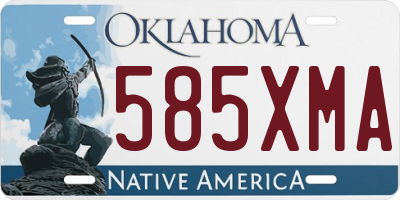 OK license plate 585XMA