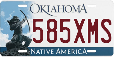 OK license plate 585XMS