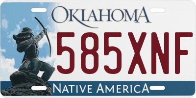 OK license plate 585XNF