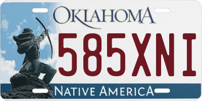 OK license plate 585XNI