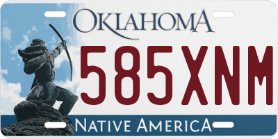 OK license plate 585XNM