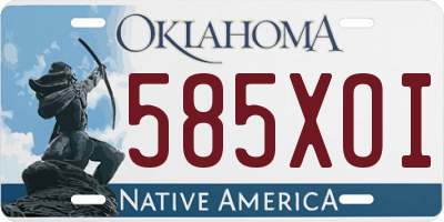 OK license plate 585XOI