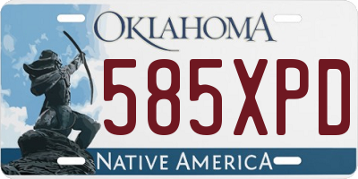 OK license plate 585XPD