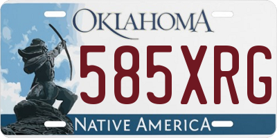 OK license plate 585XRG