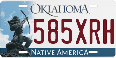 OK license plate 585XRH