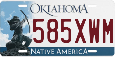 OK license plate 585XWM