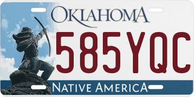 OK license plate 585YQC