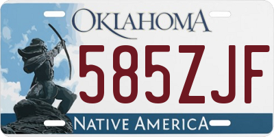 OK license plate 585ZJF