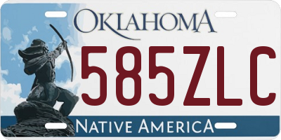 OK license plate 585ZLC