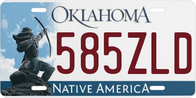 OK license plate 585ZLD