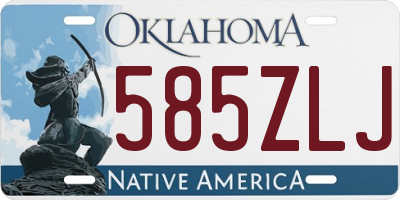 OK license plate 585ZLJ