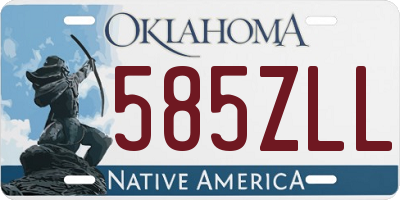 OK license plate 585ZLL