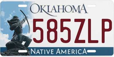 OK license plate 585ZLP