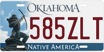 OK license plate 585ZLT