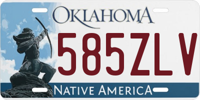 OK license plate 585ZLV