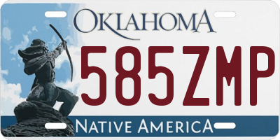 OK license plate 585ZMP