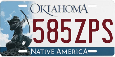 OK license plate 585ZPS
