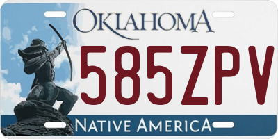 OK license plate 585ZPV