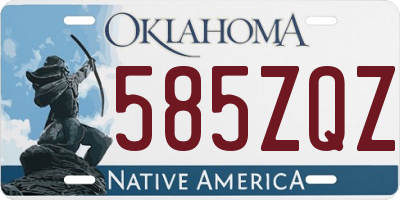 OK license plate 585ZQZ