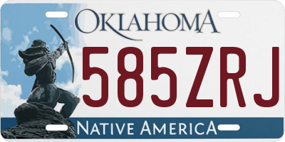 OK license plate 585ZRJ