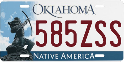 OK license plate 585ZSS