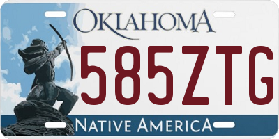 OK license plate 585ZTG