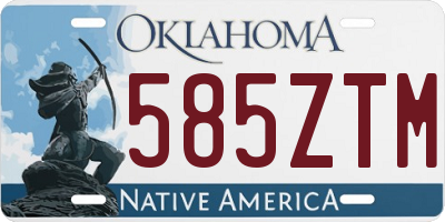 OK license plate 585ZTM