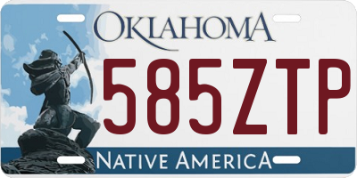 OK license plate 585ZTP