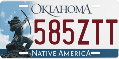 OK license plate 585ZTT