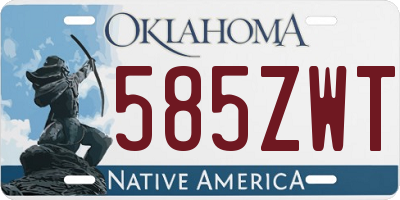 OK license plate 585ZWT