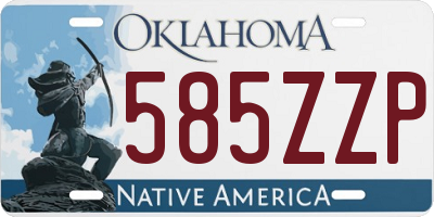 OK license plate 585ZZP