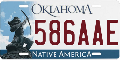 OK license plate 586AAE