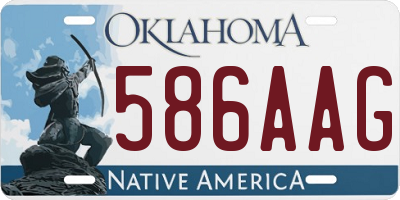 OK license plate 586AAG