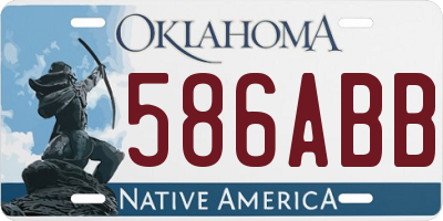 OK license plate 586ABB