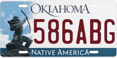 OK license plate 586ABG
