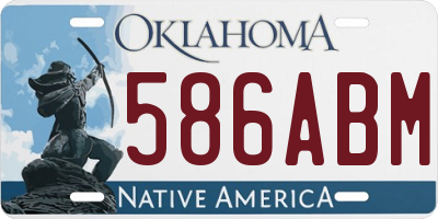 OK license plate 586ABM