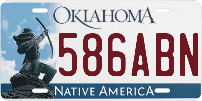 OK license plate 586ABN